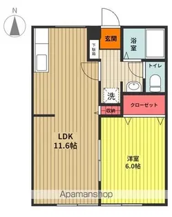 メゾンスクウェアーC【102号室】の間取り