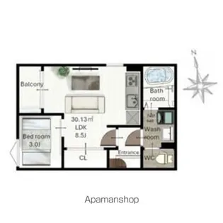 (仮称)レガリスト東照宮8【1階】の間取り