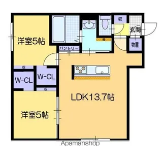 アレックスプアンA【1階】の間取り