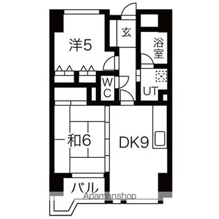 パークハイツ本町通【202号室】の間取り