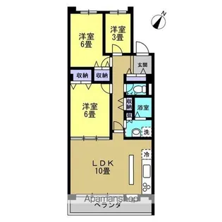 リアライズ柏Ⅱ【6階】の間取り
