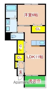 LA SEED REVE【1階】の間取り