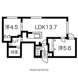 ブランシャールEK麻生【4階】の間取り