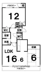 ディーレスティア帯広【711号室】の間取り