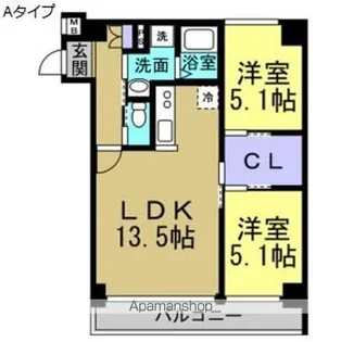 CHUNICHI BUILDING【303号室】の間取り