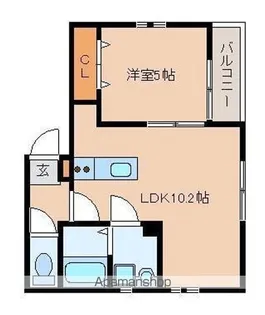 リテラ博多小町【3階】の間取り