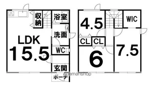 北海道河東郡音更町共栄台西12丁目【テラスハウス】の間取り