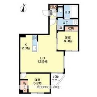 LCREATE新さっぽろ【2階】の間取り