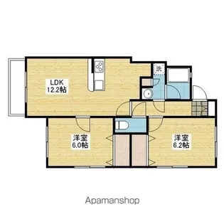ソレアード・45【203.号室】の間取り