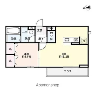 アリア西矢倉【1階】の間取り