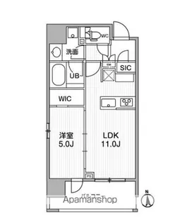 シーズンフラッツ新御徒町イースト【12階】の間取り