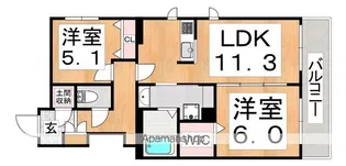 シャーメゾンブランシェ【3階】の間取り