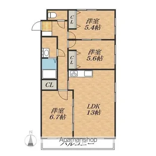 サルイ・オビヒロ【8階】の間取り