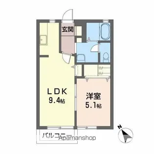シャーメゾン・ソレーユ【2階】の間取り