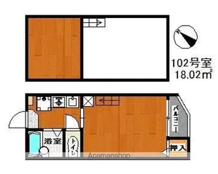 ミワコート博多【102号室】の間取り