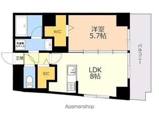 アイズ南福岡【7階】の間取り