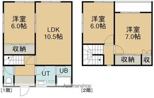 美原5丁目メゾネット【A号室】の間取り