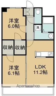エーフィールズ新田東【4階】の間取り