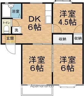 ベルディータカミヤ【D201号室】の間取り
