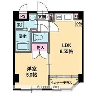 ビラージュ花屋町【3階】の間取り