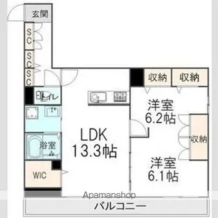 アイリスタ柏たなか【1階】の間取り
