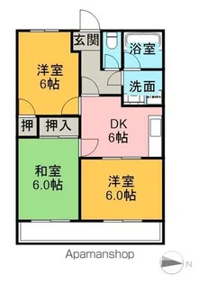 岩滑イーストハイツ【2階】の間取り