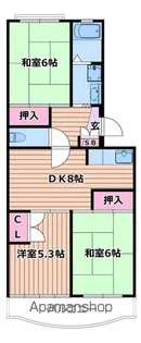 エクセルエステート吉田Ⅱ【3階】の間取り
