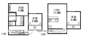 滋賀県大津市美崎町【一戸建】の間取り