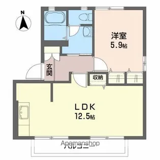 エーデルワイス桜木【1階】の間取り