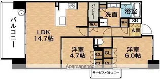 サンフォーリーフタウン桜ノ宮 サンメゾンコート【3階】の間取り