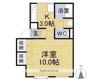 アーバンヴィレッジ【A102号室】の間取り