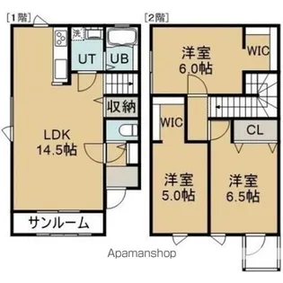 亀田テラス【2階】の間取り