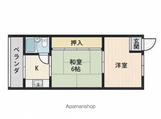 春日ドラッグストア【B202号室】の間取り