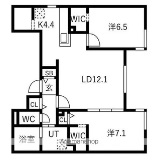 ALPHA南五条【2階】の間取り