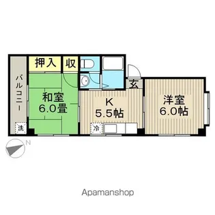 レジデンスオザキ【201号室】の間取り