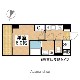 ディアレイシャス東別院4【9階】の間取り