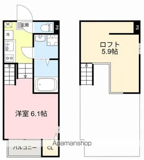 アリッサム東仙台【1階】の間取り