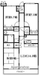 モラダ・アケボノ【2階】の間取り
