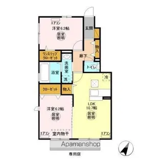 リンク トーア【103号室】の間取り