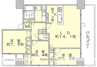 ゼクシオン博多【803号室】の間取り