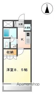 ソレイユ山北【305号室】の間取り