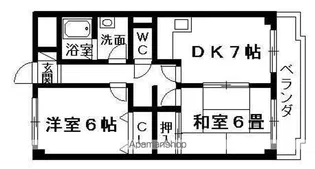 ロワイヤル・タニ【4階】の間取り