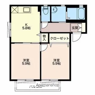 セピアコート清水【B101号室】の間取り