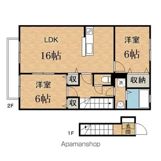 ローズコート落合【2階】の間取り