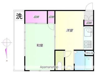 桔梗コーポ【1階】の間取り