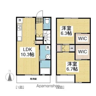 メゾン高岡【2号室】の間取り