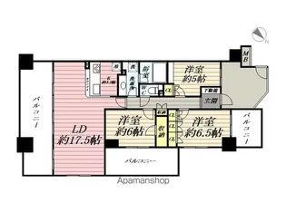 ヨコハマオールパークス第四街区【10階】の間取り