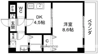 ヒルズ楓【5階】の間取り