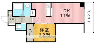 スローハスコート【1階】の間取り
