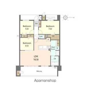 S-RESIDENCE愛宕SOUTH【8階】の間取り
